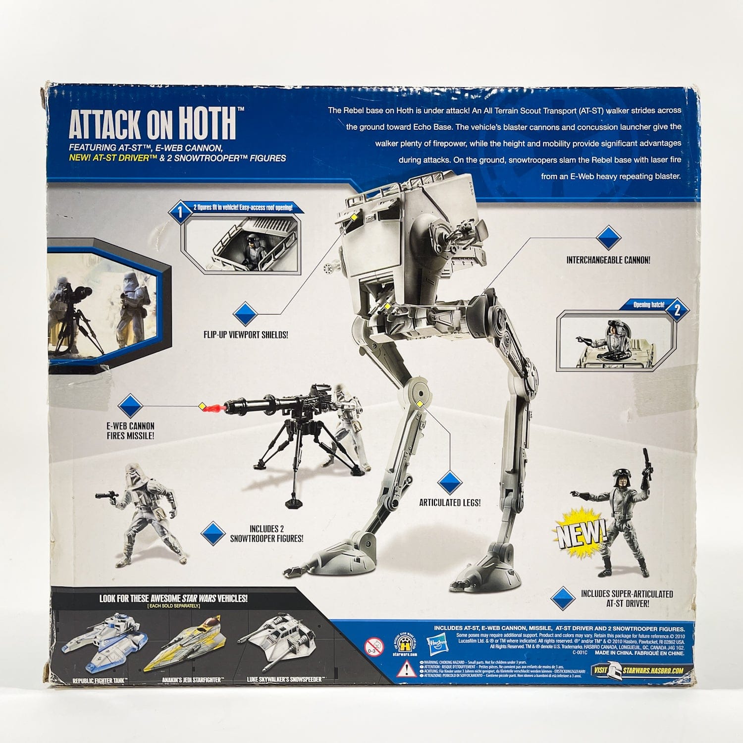 Vintage Hasbro Star Wars Mid Ships Attack on Hoth - Hasbro Clone Wars - Open Box