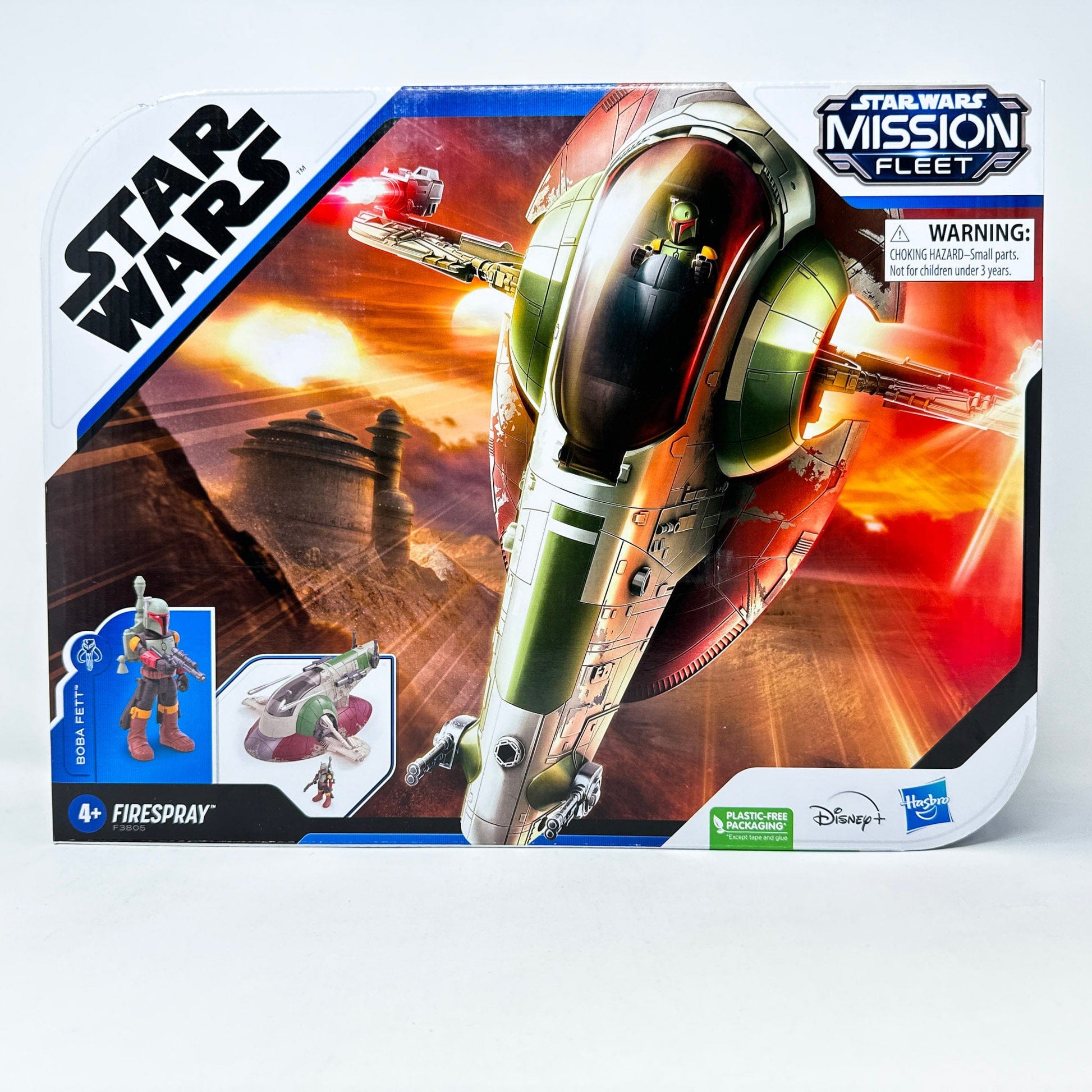 Vintage Hasbro Star Wars Mid Ships Boba Fett with Firespray Ship - BOBF (2022) - Hasbro Mission Fleet 2.5" Scale Star Wars Vehicle - MISB