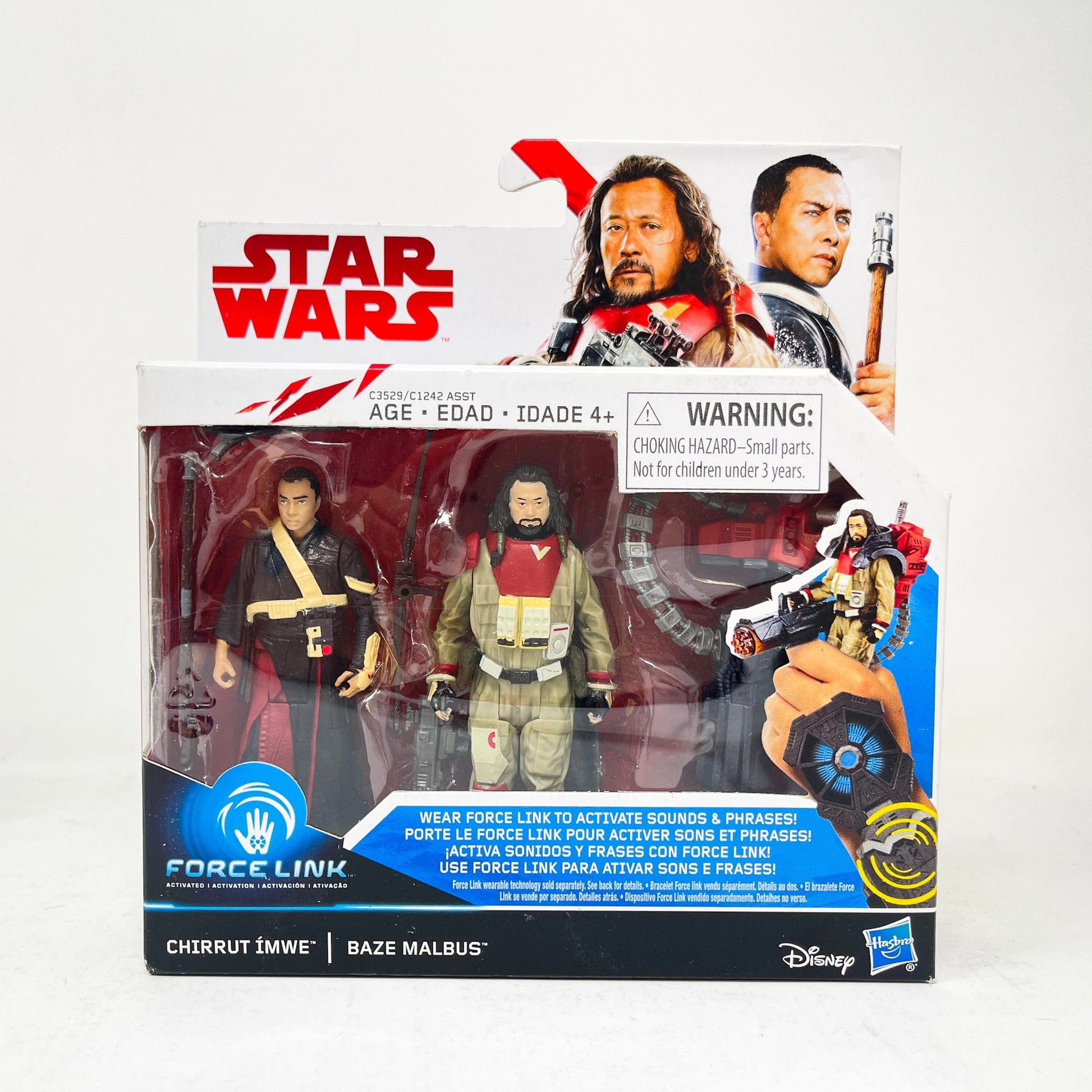 Vintage Hasbro Star Wars Mid Ships Chirrut Imwe with Baze Malbus (2017) - 3.75" Hasbro Forcelink Series 2-Pack