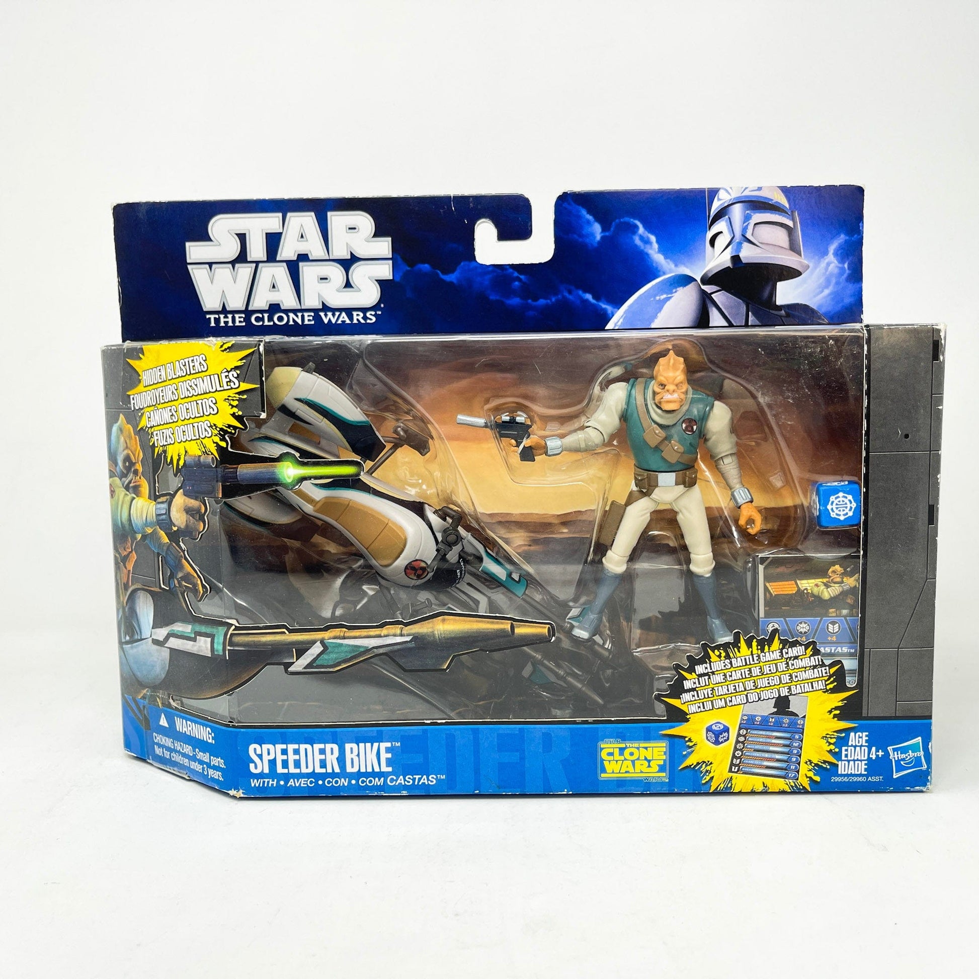 Vintage Hasbro Star Wars Mid Ships Com Castas with Speeder Bike (2010) - 3.75" Hasbro The Clone Wars MISB
