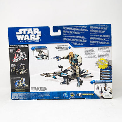 Vintage Hasbro Star Wars Mid Ships Com Castas with Speeder Bike (2010) - 3.75" Hasbro The Clone Wars MISB