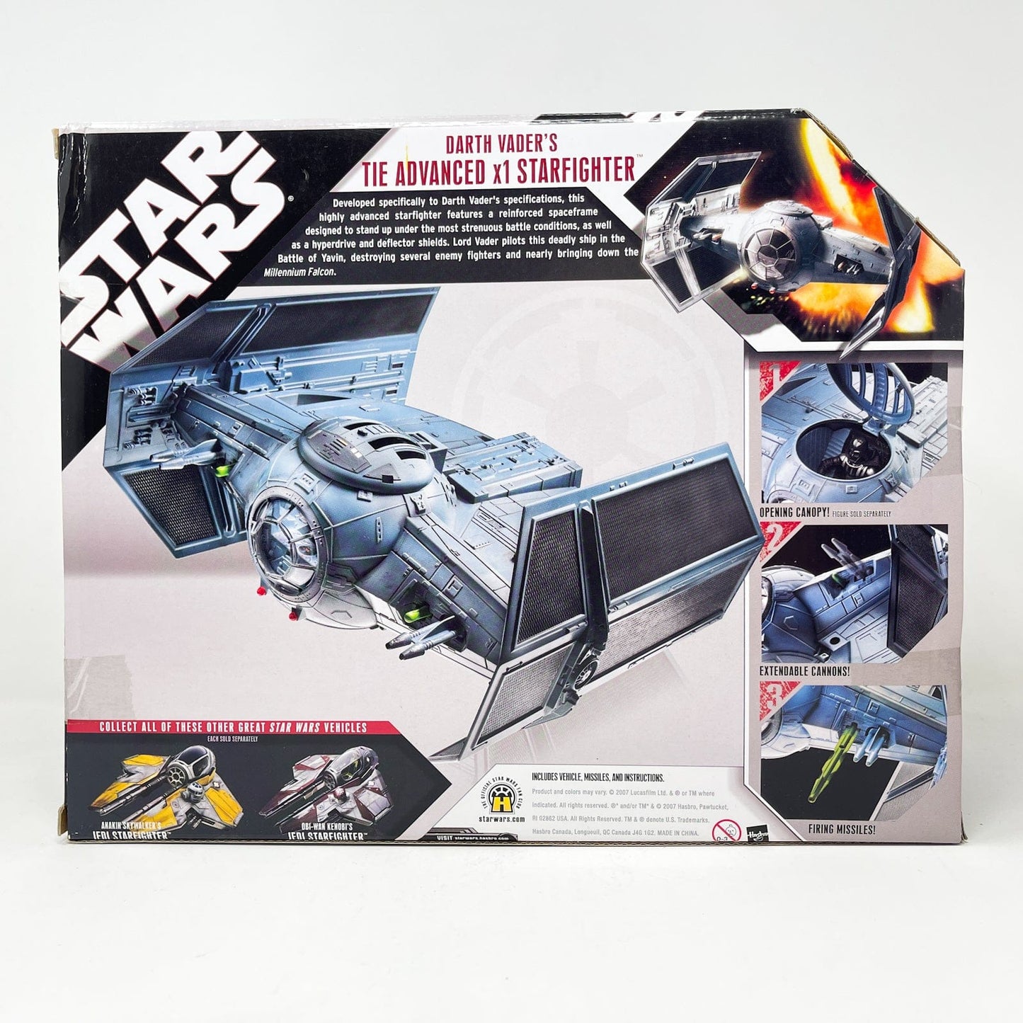 Vintage Hasbro Star Wars Mid Ships Darth Vader TIE Advanced X1 Starfighter - Hasbro 30th Anniversary Collection (2007)