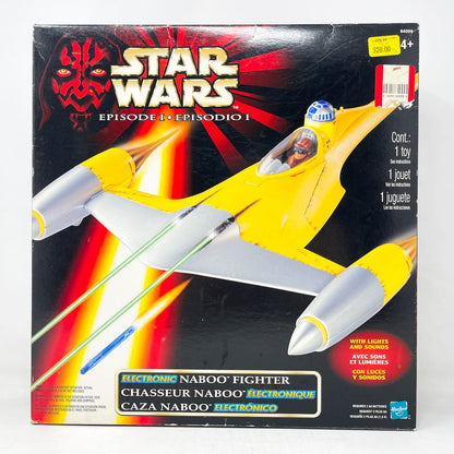 Vintage Hasbro Star Wars Mid Ships Electronic Naboo N-1 Starfighter - Hasbro The Phantom Menace (1999)