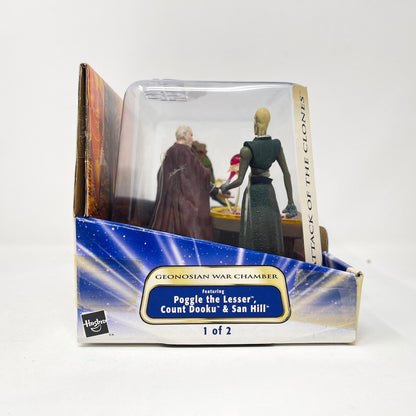 Vintage Hasbro Star Wars Mid Ships Geonosian War Room 1 of 2 (2003) AOTC - Hasbro Saga Collection Action Figure Diorama Set