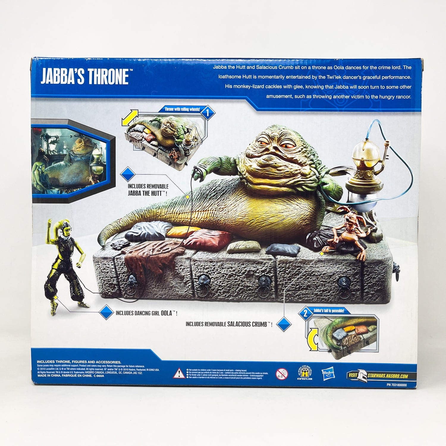 Vintage Hasbro Star Wars Mid Ships Jabba's Throne w/ Oola & Salacious Crumb - Hasbro Clone Wars (2010)