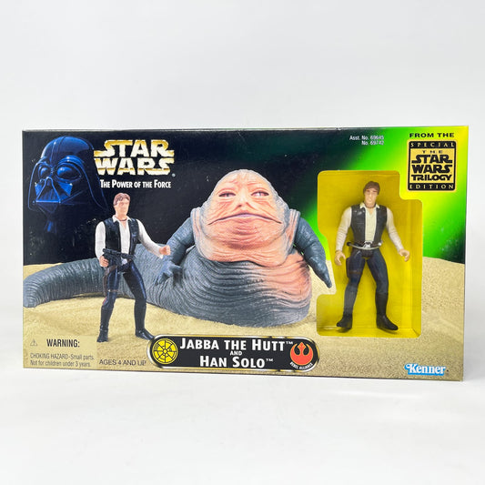 Vintage Hasbro Star Wars Mid Ships Jabba the Hutt w/ Han Solo - POTF2 Hasbro 1997 Star Was Sealed Box (1997)