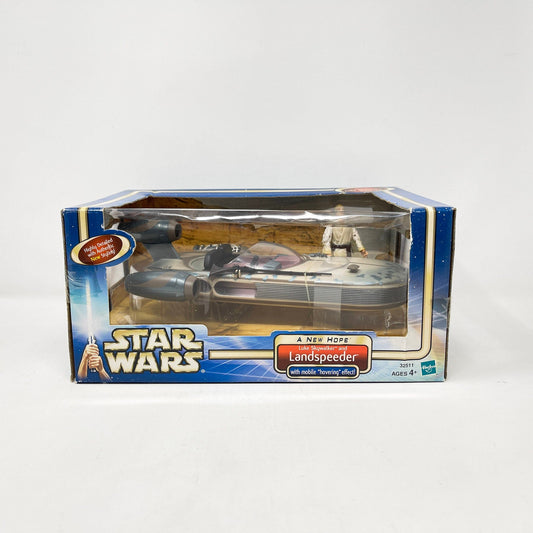 Vintage Hasbro Star Wars Mid Ships Luke Skywalker and Landspeeder (2002) - Hasbro Saga Collection Star Wars ANH - MISB