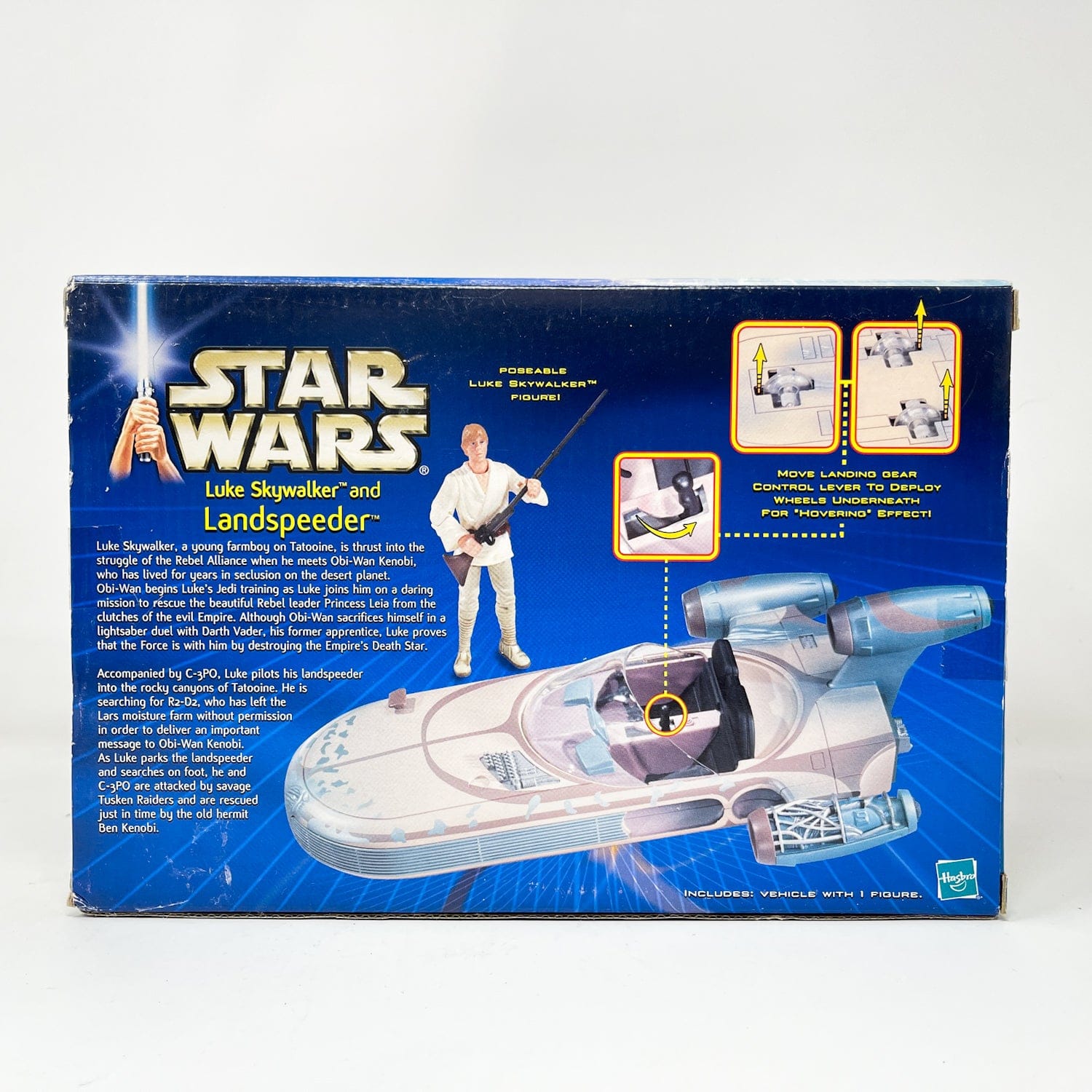 Vintage Hasbro Star Wars Mid Ships Luke Skywalker & Landspeeder – Hasbro Star Wars SAGA Series (2002)