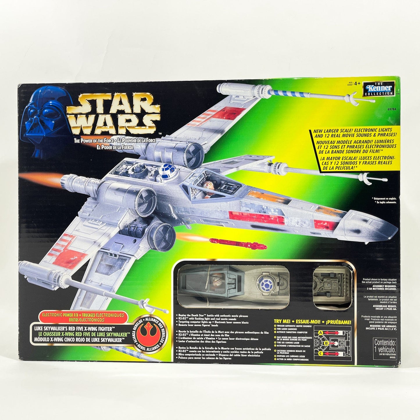 Vintage Hasbro Star Wars Mid Ships Luke Skywalker's Red Five X-Wing Fighter - Electronic Power F/X - POTF2 Hasbro 1997