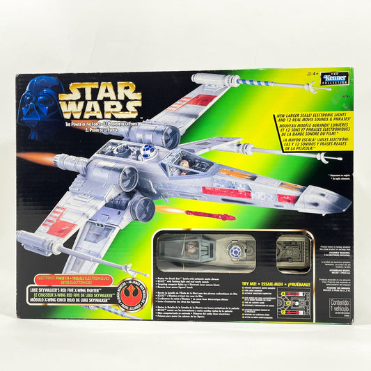 Vintage Hasbro Star Wars Mid Ships Luke Skywalker's Red Five X-Wing Fighter - Electronic Power F/X - POTF2 Hasbro 1997