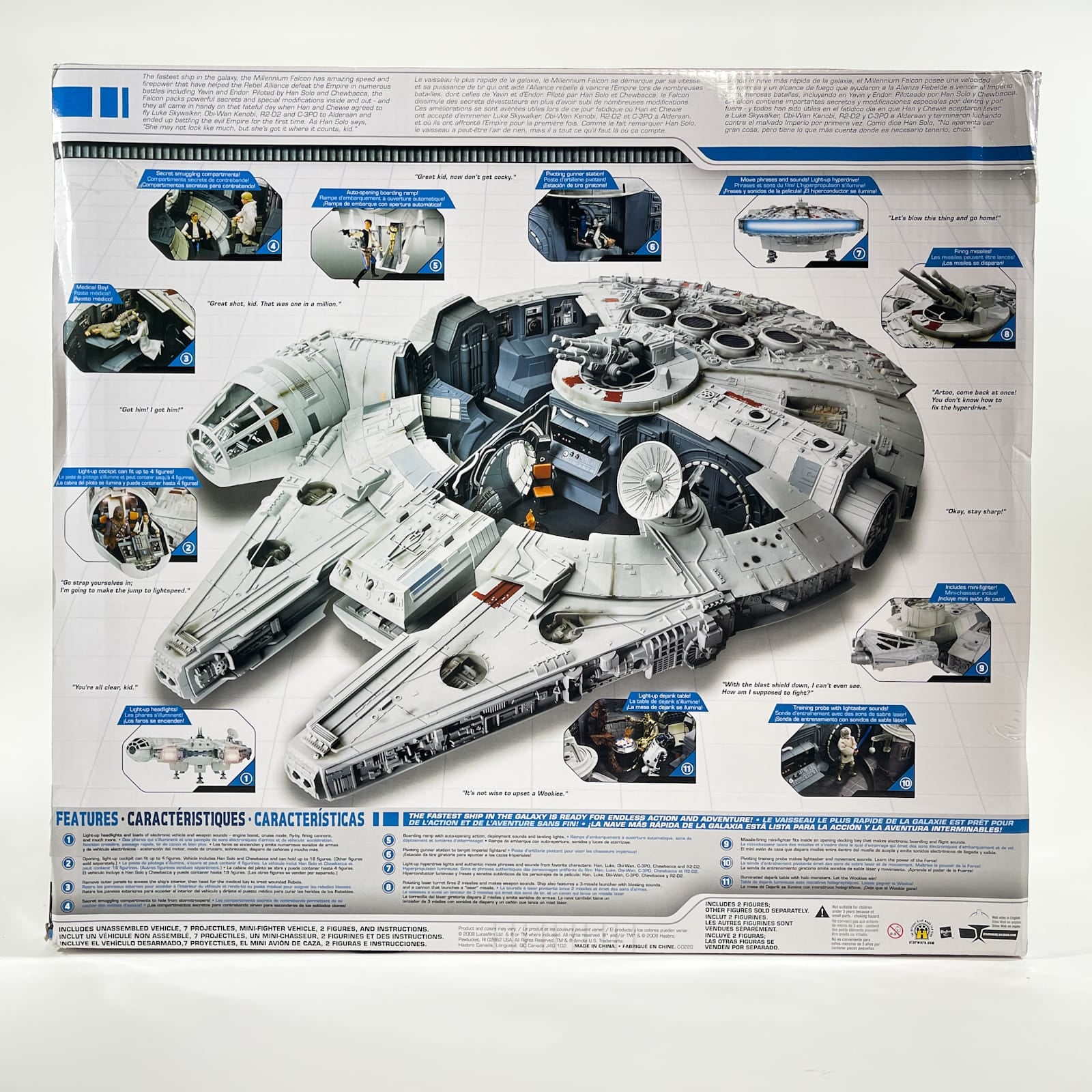 Vintage Hasbro Star Wars Mid Ships Millennium Falcon (2008) - Hasbro Legacy Collection Vehicle - MISB