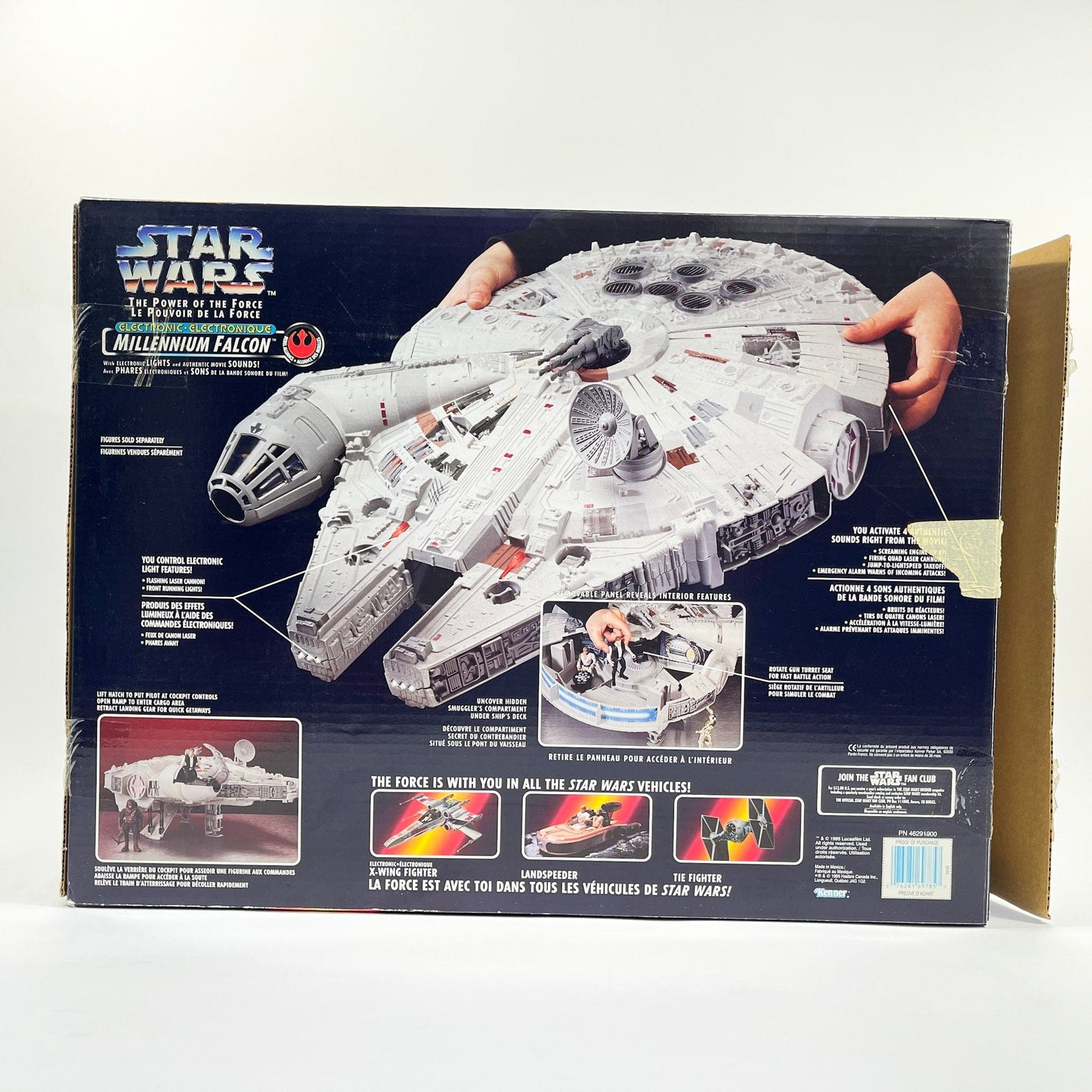 Vintage Hasbro Star Wars Mid Ships Millennium Falcon - Power of the Force 1995 - Kenner Star Wars Vehicle - MIOP