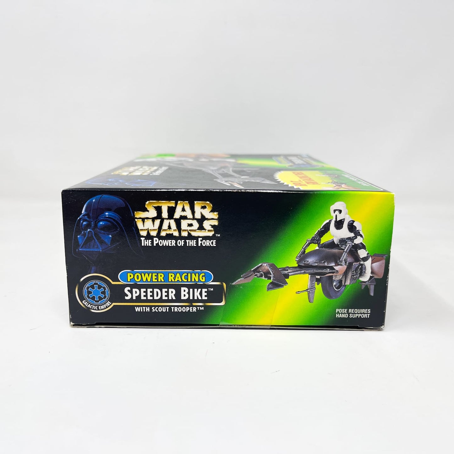Vintage Hasbro Star Wars Mid Ships Power Racing Speeder Bike w/ Scout Trooper (1997) - POTF2 - Sealed