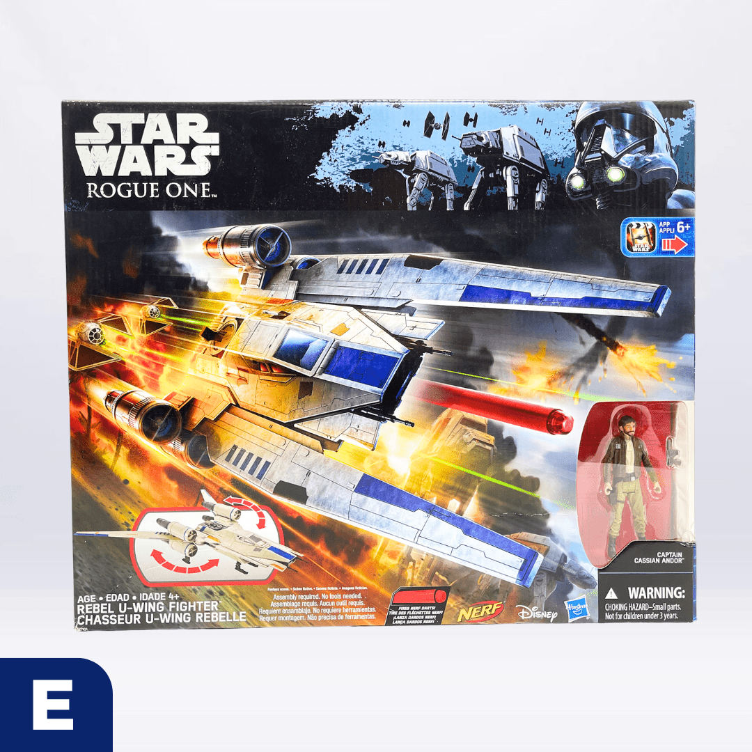 Vintage Hasbro Star Wars Mid Ships Rebel U-Wing with Cassian Andor (2016) - Rogue One 3.75" Scale Ship - Hasbro Star Wars Vehicle - MISB