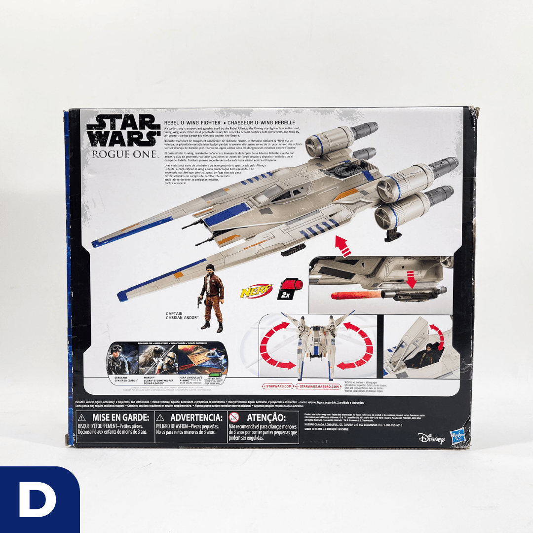 Vintage Hasbro Star Wars Mid Ships Rebel U-Wing with Cassian Andor (2016) - Rogue One 3.75" Scale Ship - Hasbro Star Wars Vehicle - MISB