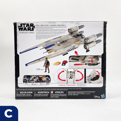 Vintage Hasbro Star Wars Mid Ships Rebel U-Wing with Cassian Andor (2016) - Rogue One 3.75" Scale Ship - Hasbro Star Wars Vehicle - MISB