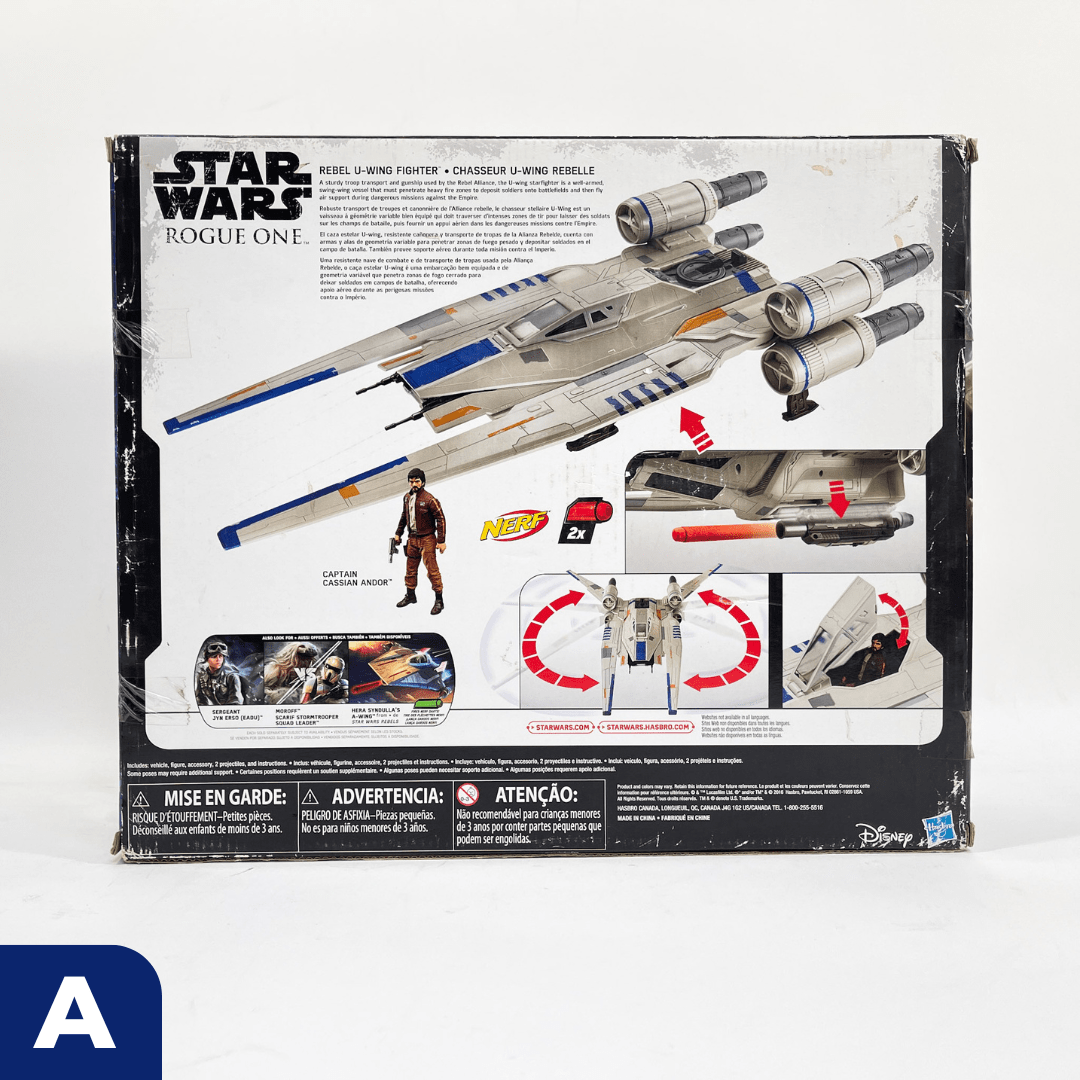 Vintage Hasbro Star Wars Mid Ships Rebel U-Wing with Cassian Andor (2016) - Rogue One 3.75" Scale Ship - Hasbro Star Wars Vehicle - MISB