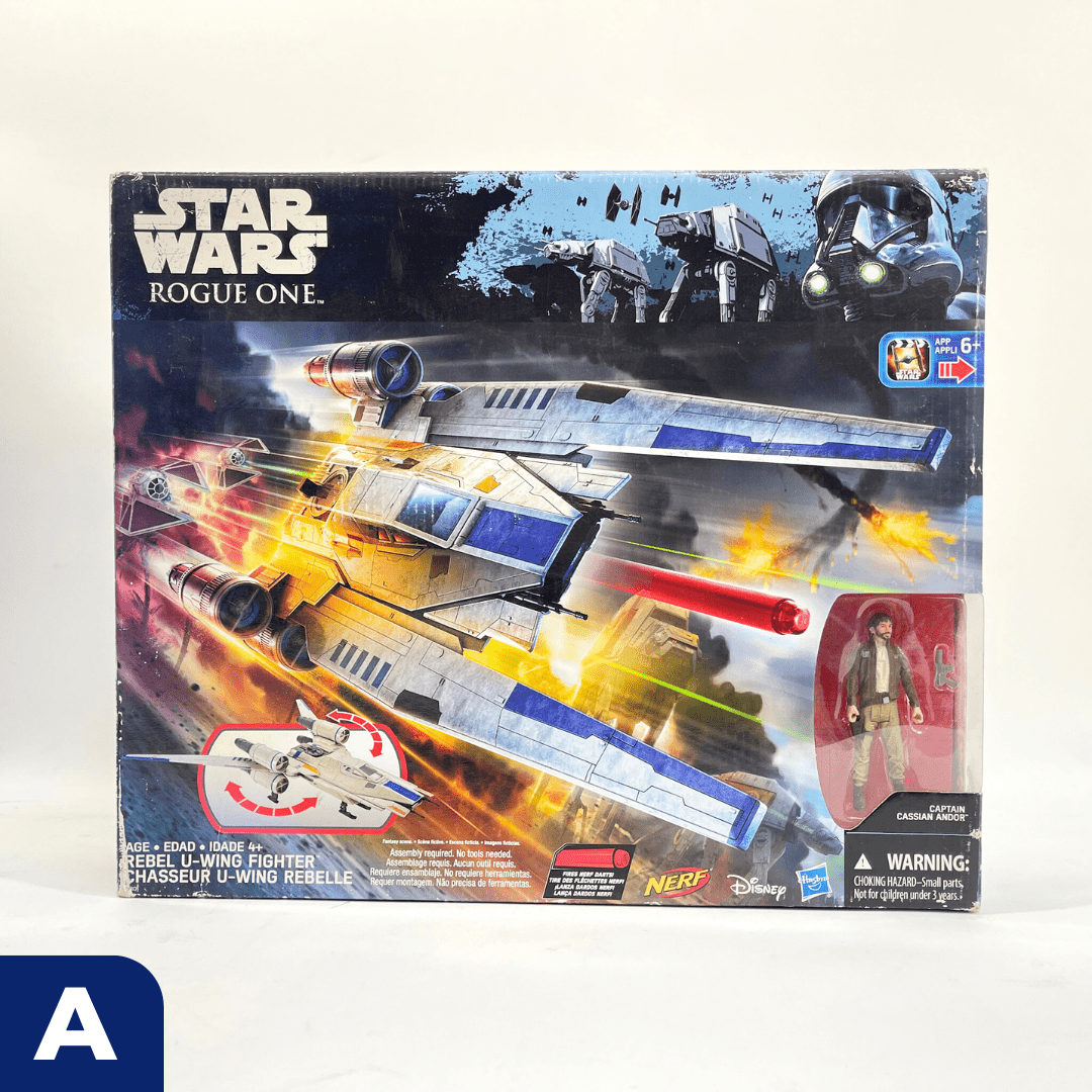 Vintage Hasbro Star Wars Mid Ships Rebel U-Wing with Cassian Andor (2016) - Rogue One 3.75" Scale Ship - Hasbro Star Wars Vehicle - MISB