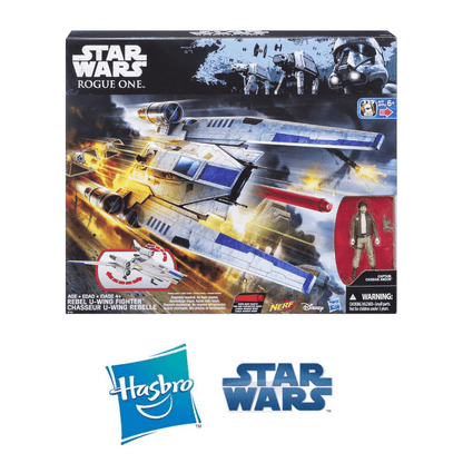 Vintage Hasbro Star Wars Mid Ships Rebel U-Wing with Cassian Andor (2016) - Rogue One 3.75" Scale Ship - Hasbro Star Wars Vehicle - MISB