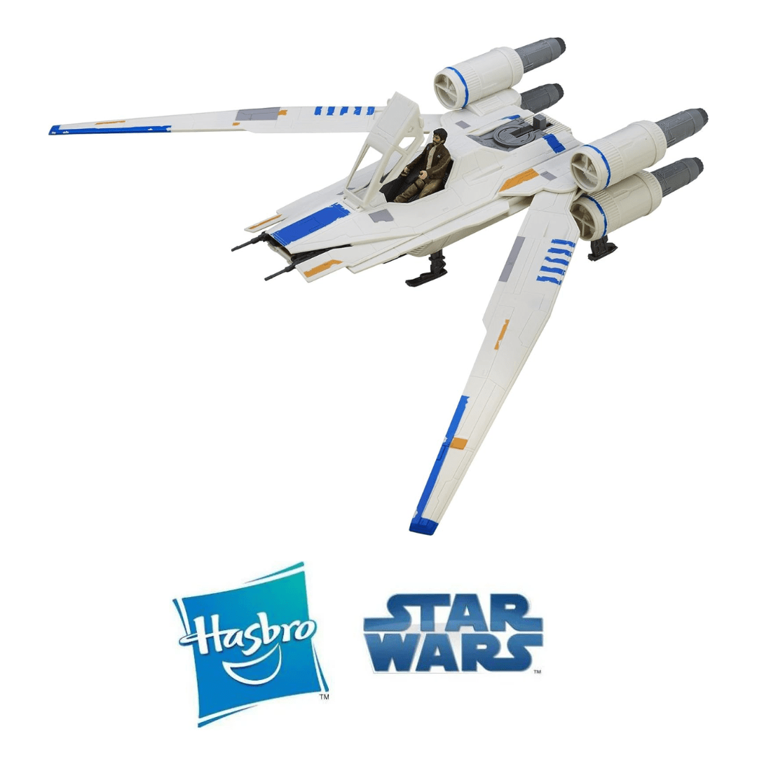 Vintage Hasbro Star Wars Mid Ships Rebel U-Wing with Cassian Andor (2016) - Rogue One 3.75" Scale Ship - Hasbro Star Wars Vehicle - MISB
