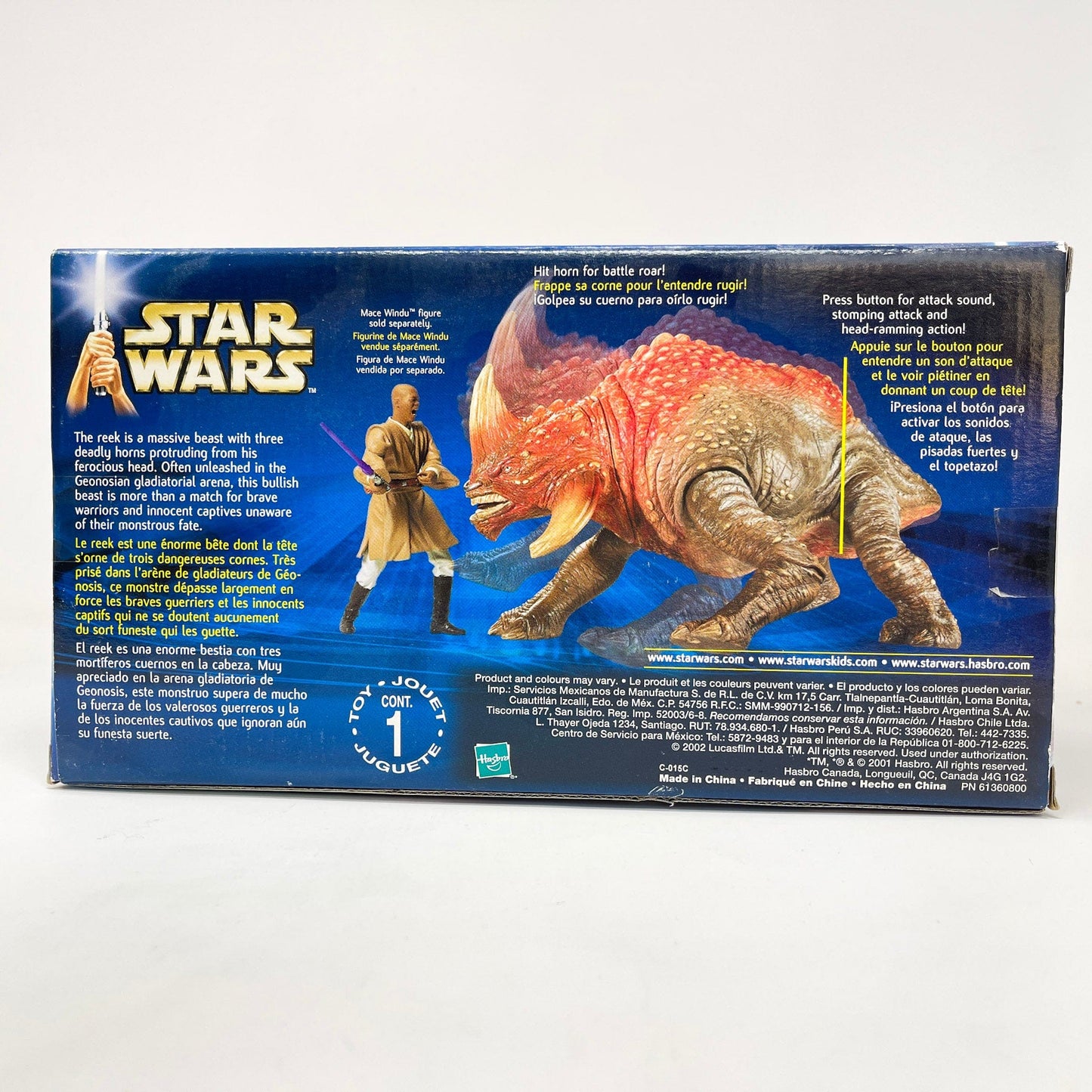 Vintage Hasbro Star Wars Mid Ships Reek Arena Battle Beast (2002) - Hasbro Saga Collection Attack of the Clones - MISB