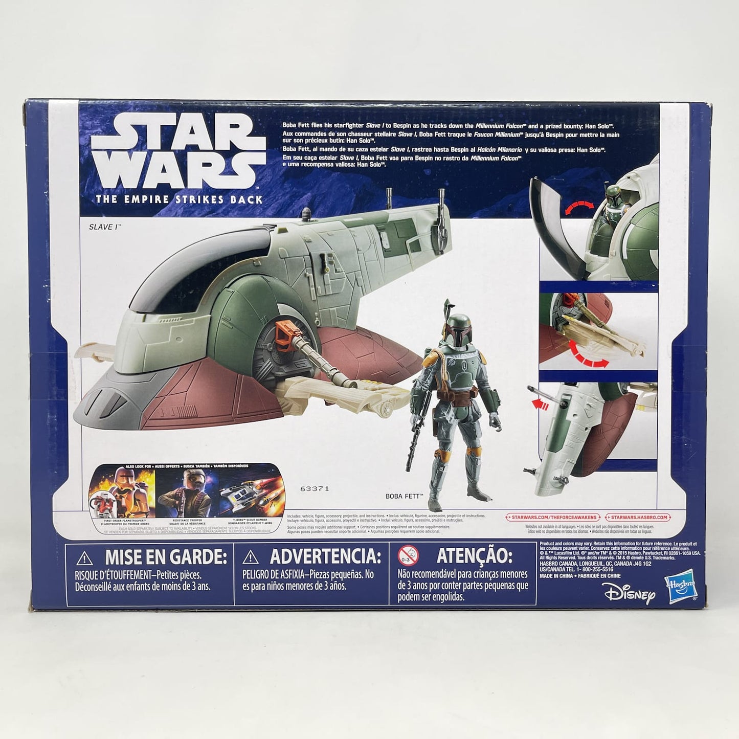 Vintage Hasbro Star Wars Mid Ships Slave 1 with Boba Fett  (2015) - Hasbro TFA Series Star Wars Vehicle - MISB