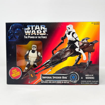 Vintage Hasbro Star Wars Mid Ships Speeder Bike w/ Biker Scout - POTF2 - Sealed