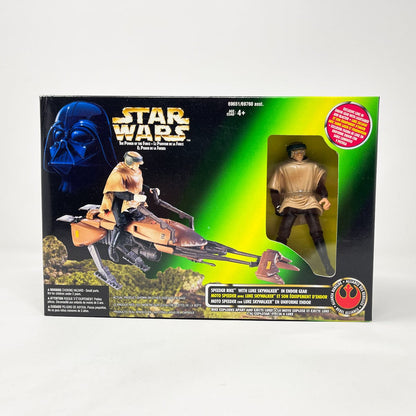 Vintage Hasbro Star Wars Mid Ships Speeder Bike w/ Luke Skywalker - POTF2 - Sealed