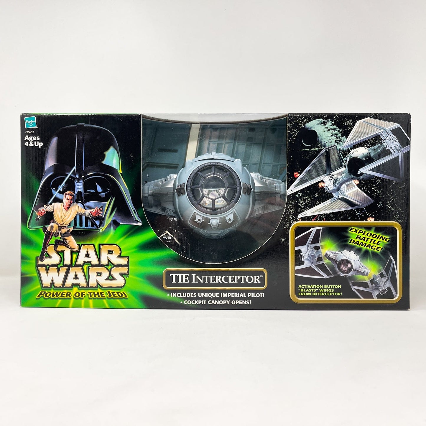 Vintage Hasbro Star Wars Mid Ships TIE Interceptor (2001) - 3.75" Hasbro Power of the Jedi MISB