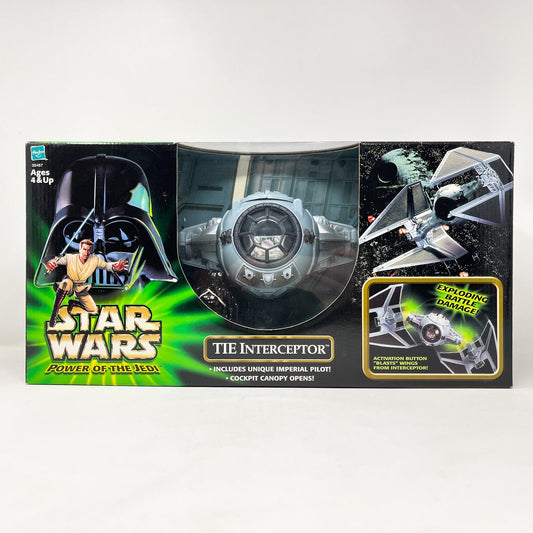 Vintage Hasbro Star Wars Mid Ships TIE Interceptor (2001) - 3.75" Hasbro Power of the Jedi MISB