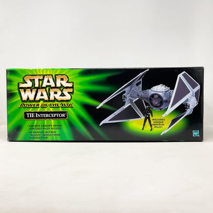 Vintage Hasbro Star Wars Mid Ships TIE Interceptor (2001) - 3.75" Hasbro Power of the Jedi MISB