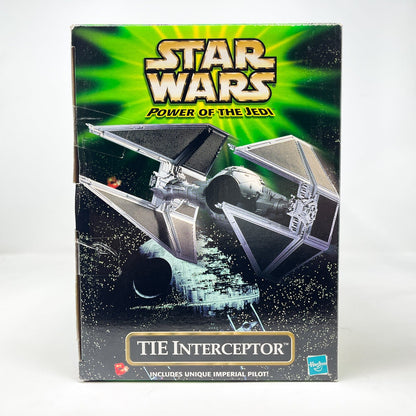 Vintage Hasbro Star Wars Mid Ships TIE Interceptor (2001) - 3.75" Hasbro Power of the Jedi MISB