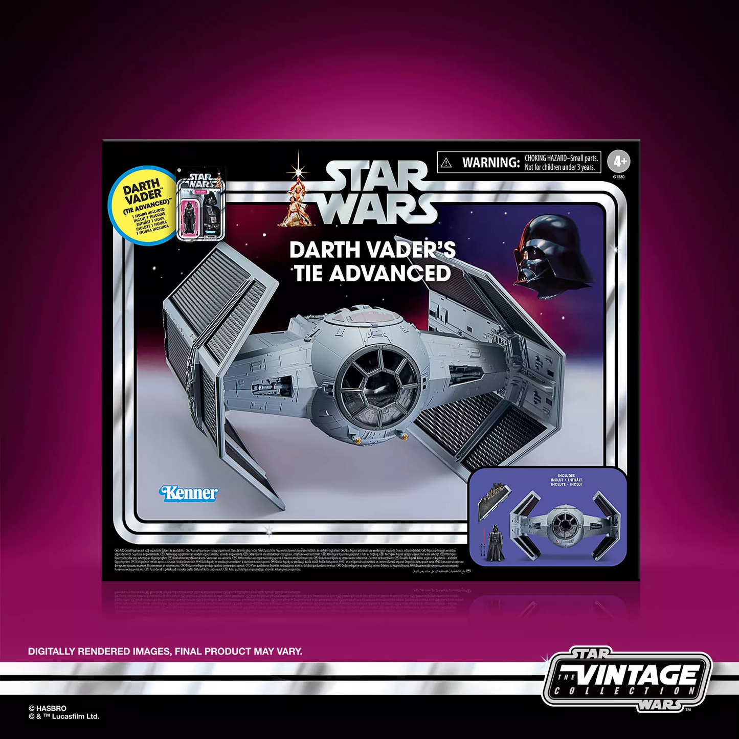 Vintage Hasbro Star Wars Mid Ships VC Darth Vader’s TIE Advanced (2025) - Hasbro Vintage Collection