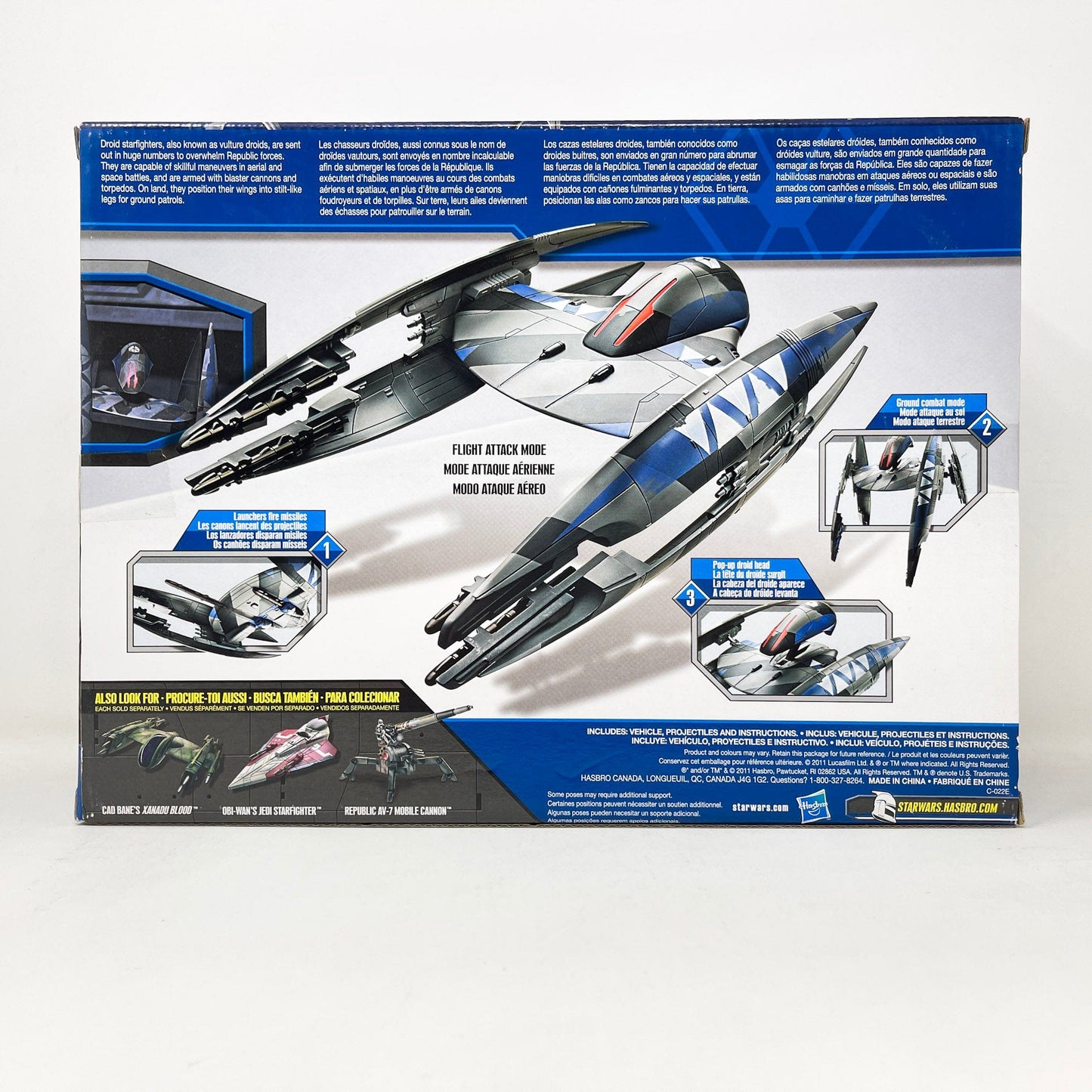 Vintage Hasbro Star Wars Mid Ships Vulture Droid (2011) - 3.75" Hasbro The Clone Wars MISB