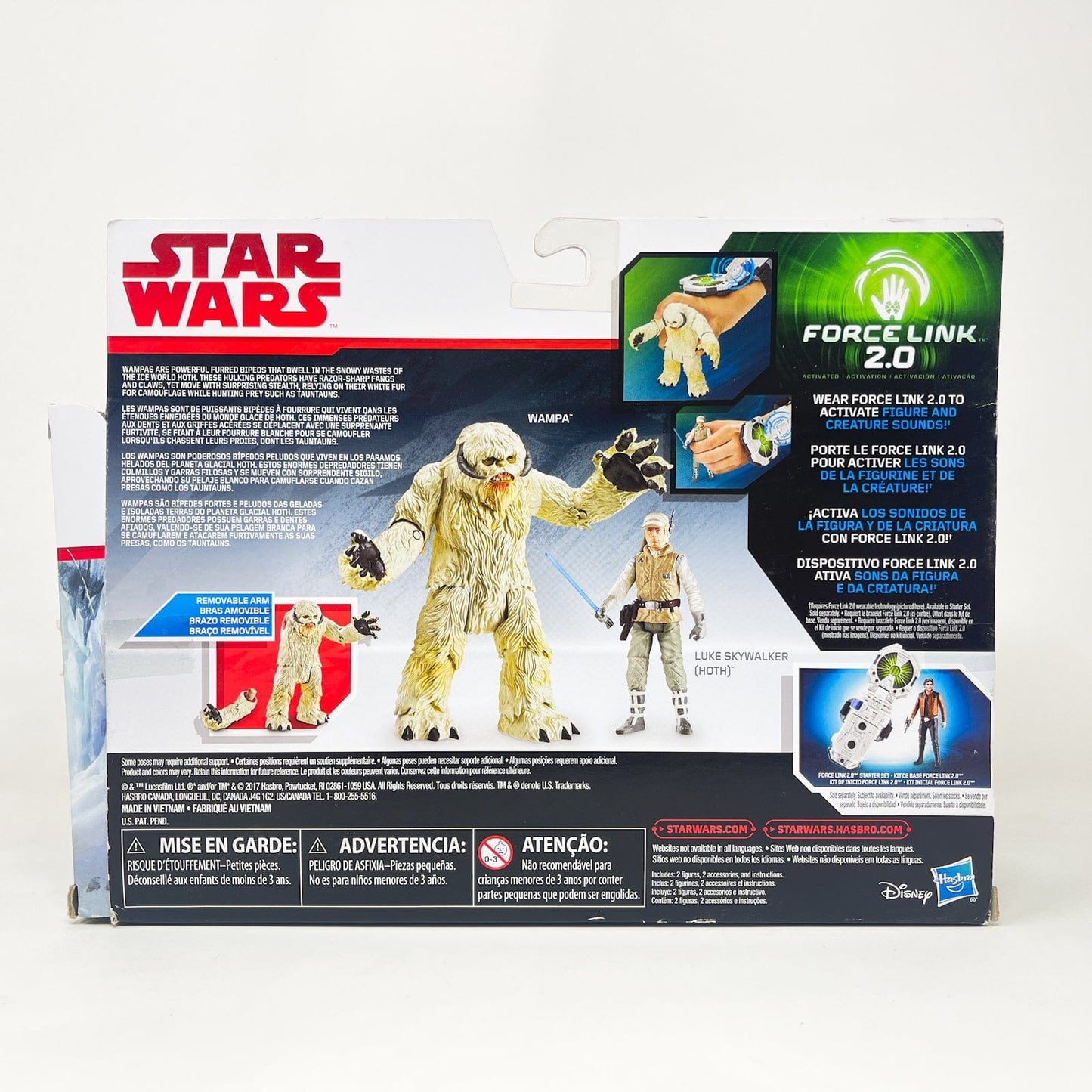 Vintage Hasbro Star Wars Mid Ships Wampa with Luke Skywalker (Hoth) Open Box – Hasbro Star Wars Force Link (2018)