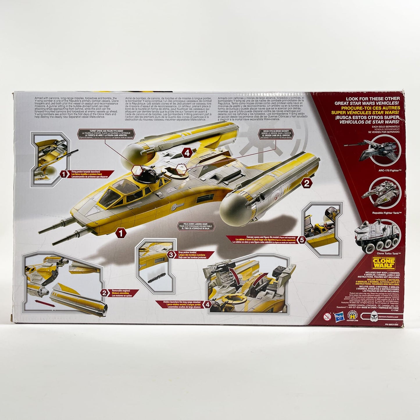 Vintage Hasbro Star Wars Mid Ships Y-Wing Bomber – Hasbro Star Wars The Clone Wars (2009)