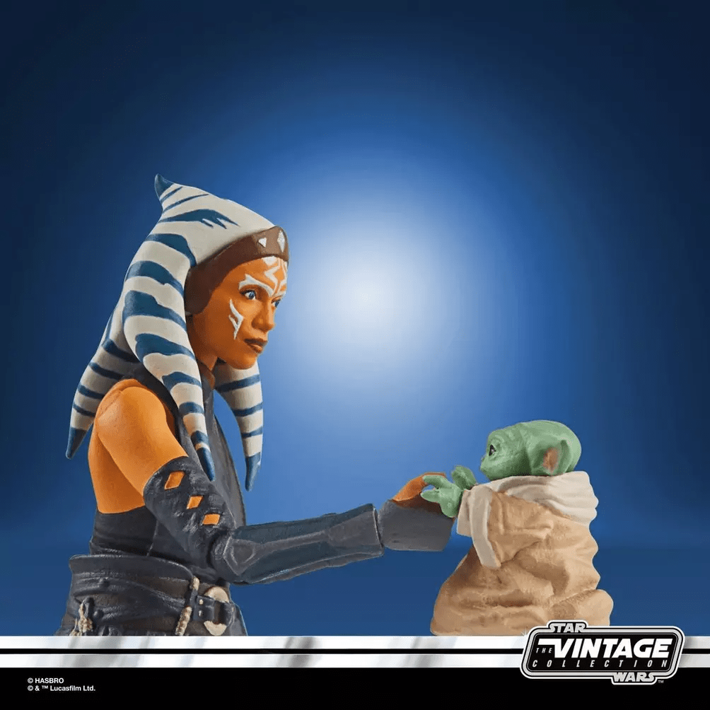 Vintage Hasbro Star Wars Modern MOC Ahsoka Tano & Grogu with Morai (Deluxe) - The Vintage Collection Hasbro Star Wars Figure