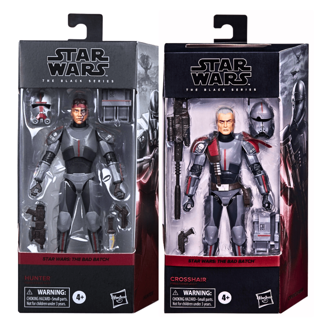 Vintage Hasbro Star Wars Modern MOC Combo Deal: Hunter & Crosshair Bad Batch Black Series