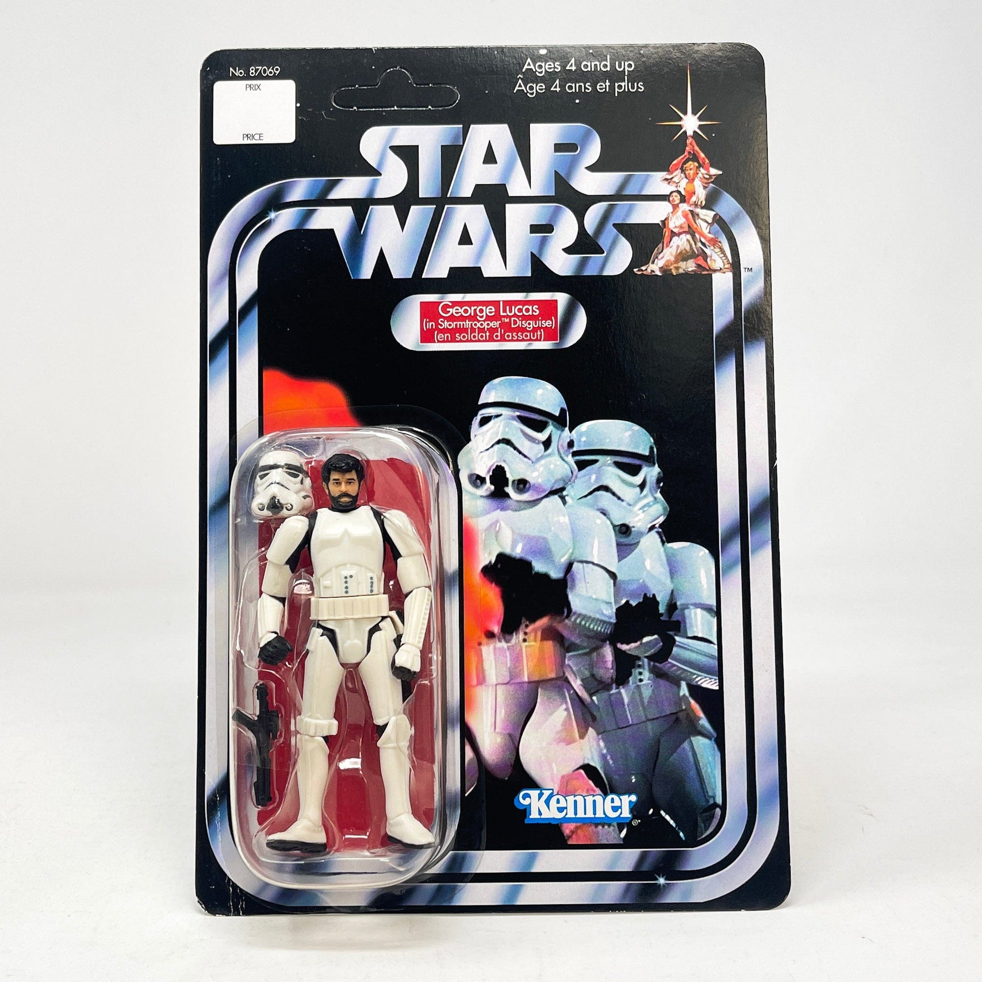 Vintage Hasbro Star Wars Modern MOC George Lucas Stormtrooper Disguise - The Saga Collection - Unpunched - Canadian