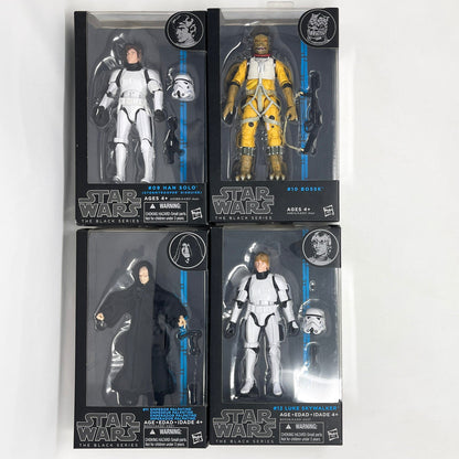 Vintage Hasbro Star Wars Modern MOC Hasbro Blue Line Series (2014-2015) Complete Set of Single Boxed STAR WARS 6" Black Series Figures