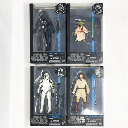 Vintage Hasbro Star Wars Modern MOC Hasbro Blue Line Series (2014-2015) Complete Set of Single Boxed STAR WARS 6" Black Series Figures