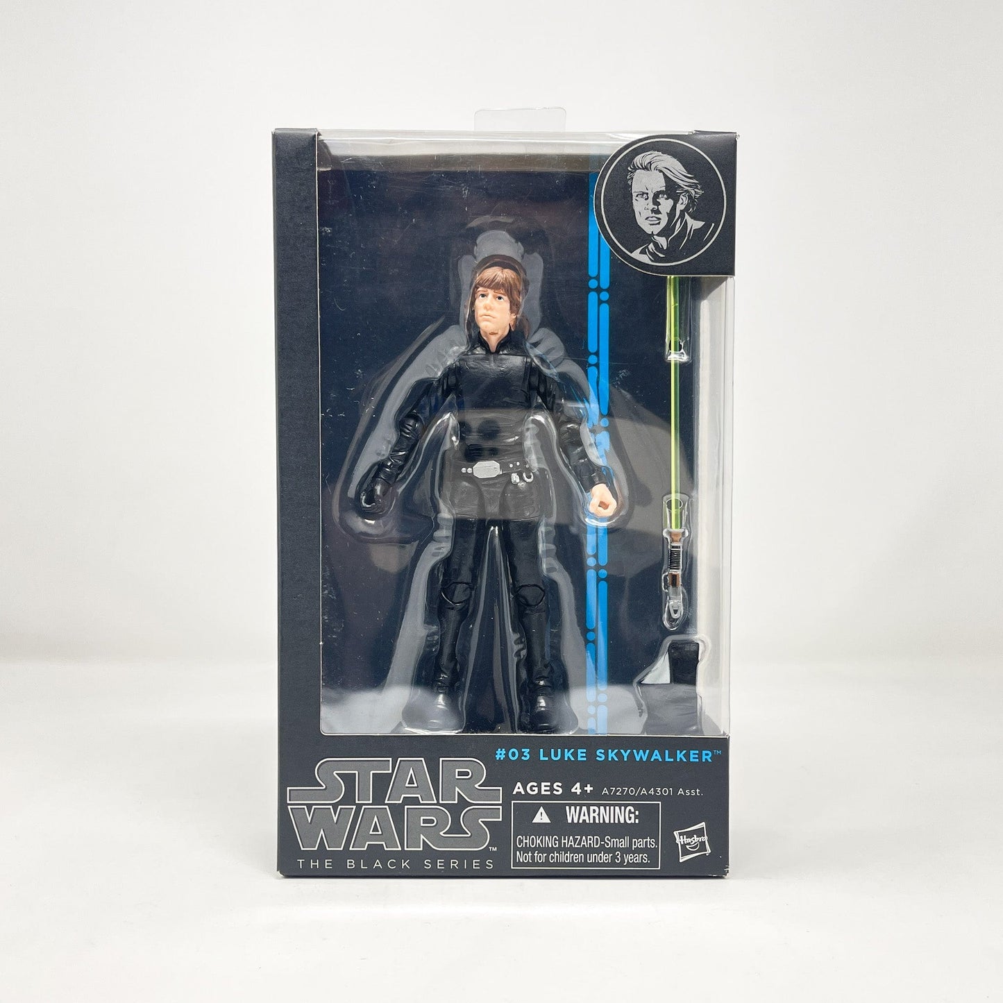 Vintage Hasbro Star Wars Modern MOC Luke Skywalker - Jedi Knight #03 (2014) Blue Line - Black Series Hasbro Star Wars Action Figure