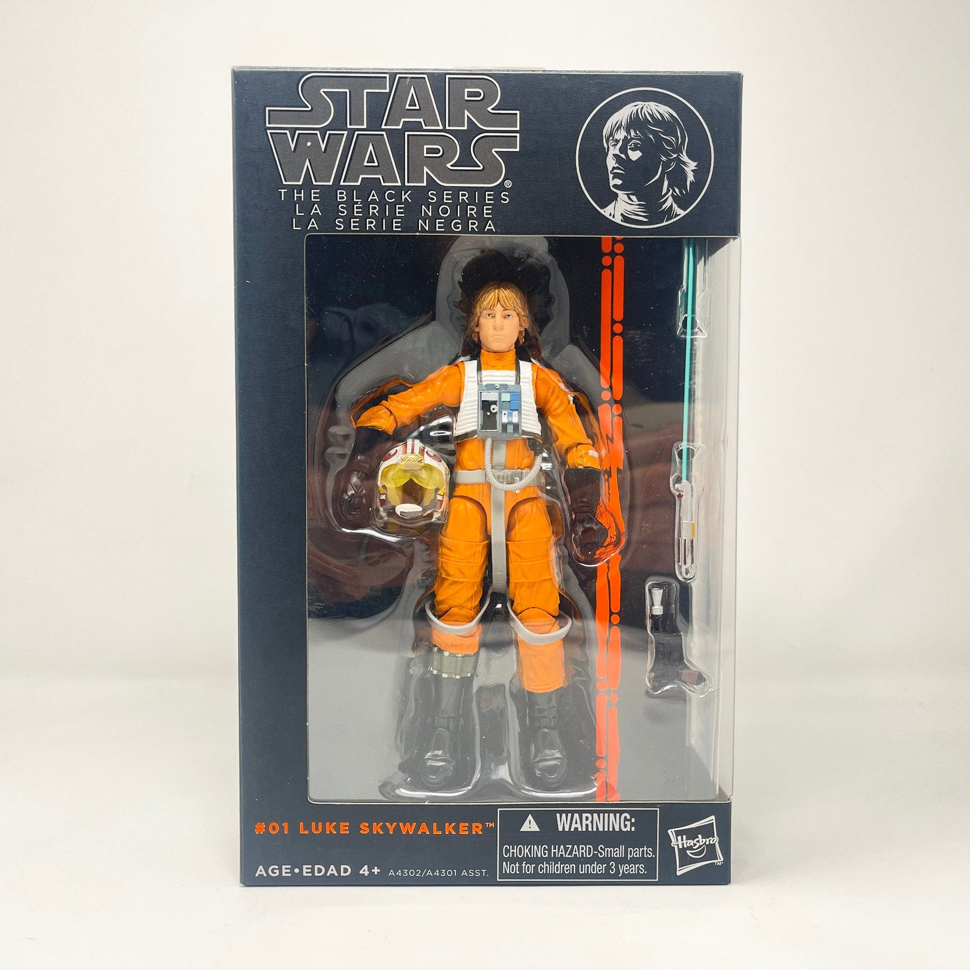 Vintage Hasbro Star Wars Modern MOC Luke Skywalker (X-Wing Pilot) - Orange #01 - Black Series Hasbro Star Wars Action Figure