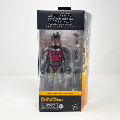 Vintage Hasbro Star Wars Modern MOC Mandalorian Super Commando CW05 - Black Series Hasbro Star Wars Action Figure