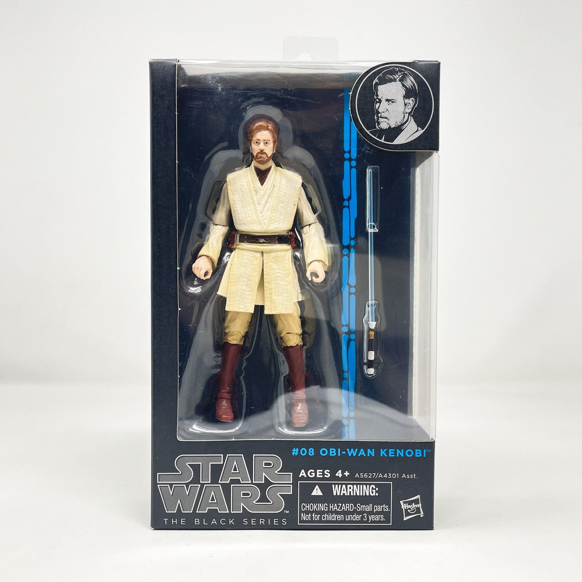 Vintage Hasbro Star Wars Modern MOC Obi Wan Kenobi #08 (2014) Blue Line - Black Series Hasbro Star Wars Action Figure