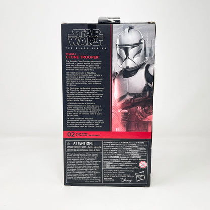 Vintage Hasbro Star Wars Modern MOC Phase I Clone Trooper (2021) AOTC 02 - Black Series Hasbro Star Wars Action Figure