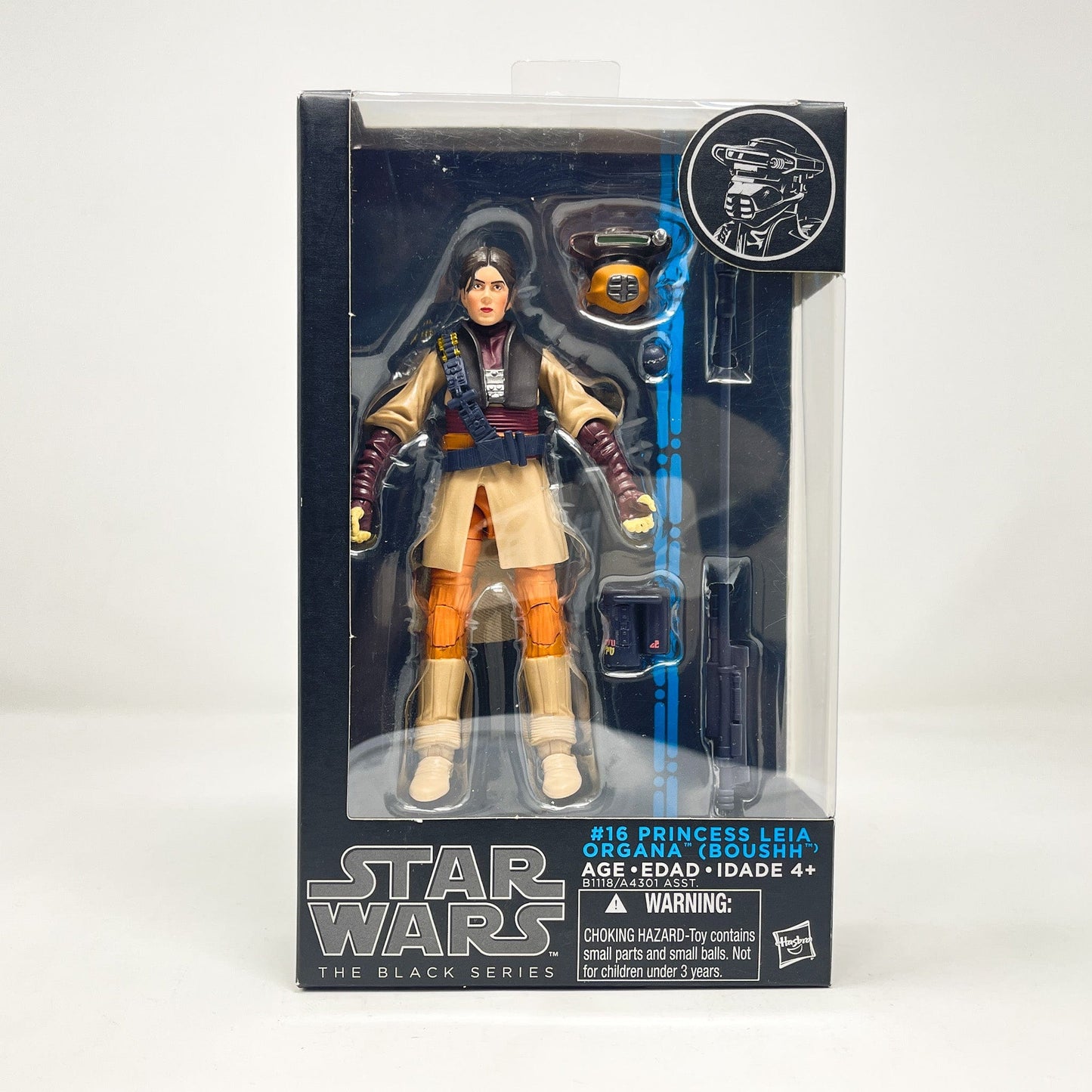 Vintage Hasbro Star Wars Modern MOC Princess Leia Organa (Boushh) #16 (2015) Blue Line - Black Series Hasbro Star Wars Action Figure