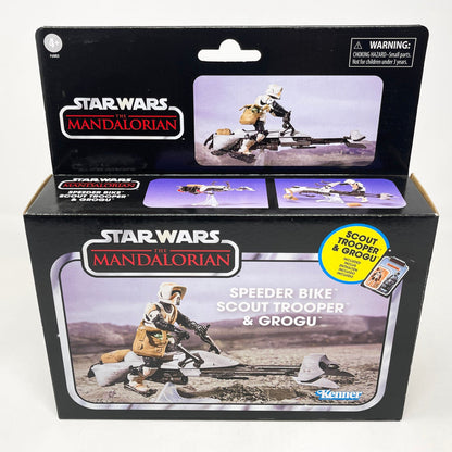 Vintage Hasbro Star Wars Modern MOC Speeder Bike - Scout Trooper & Grogu (Deluxe) - The Vintage Collection Hasbro Star Wars