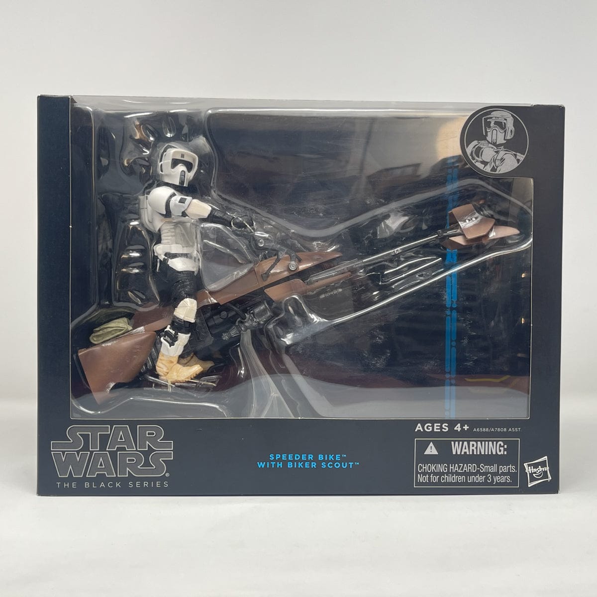 Vintage Hasbro Star Wars Modern MOC Speeder Bike with Biker Scout - Black Series Hasbro Star Wars Action Figure