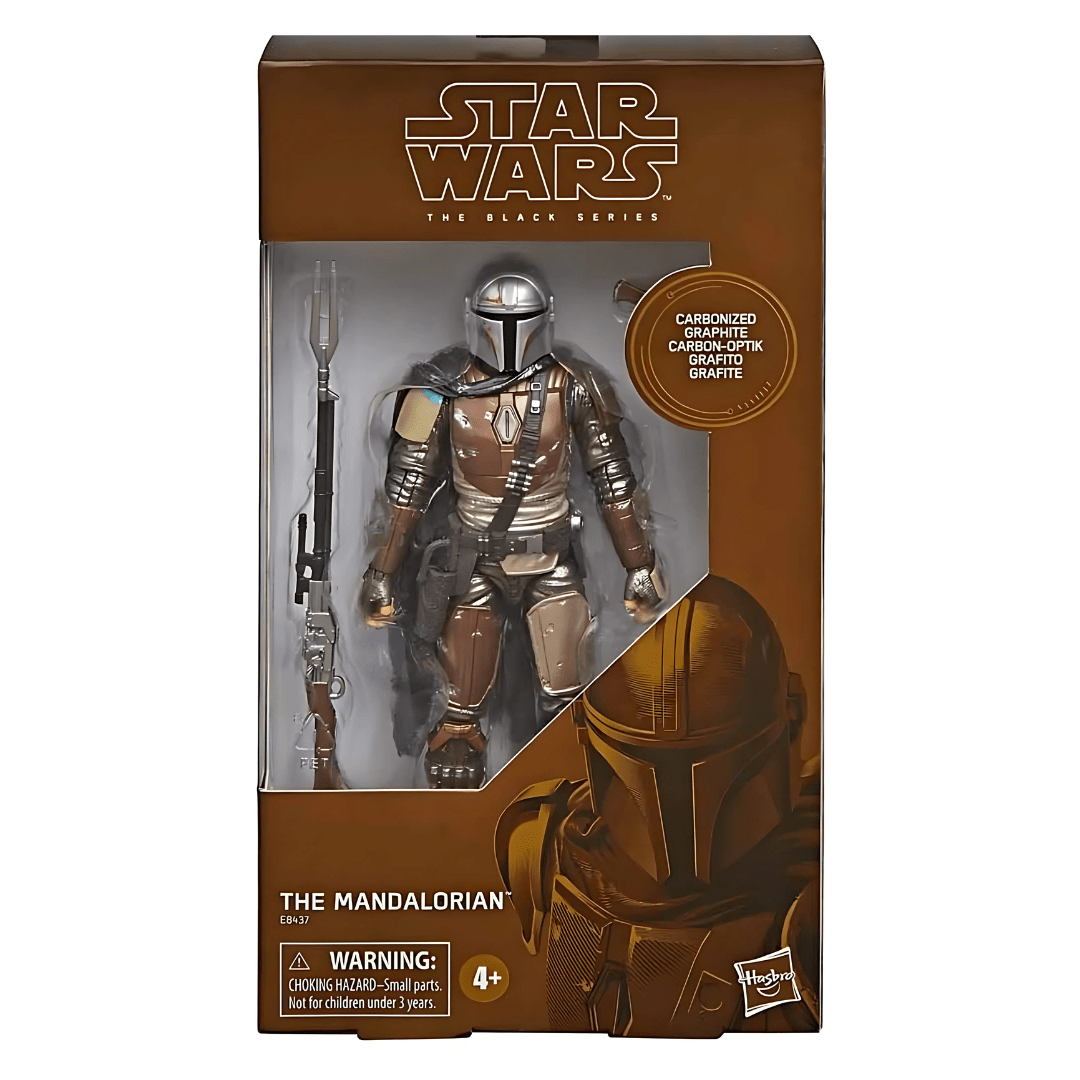 Vintage Hasbro Star Wars Modern MOC The Mandalorian (Carbonized) - Black Series Hasbro Star Wars Action Figure